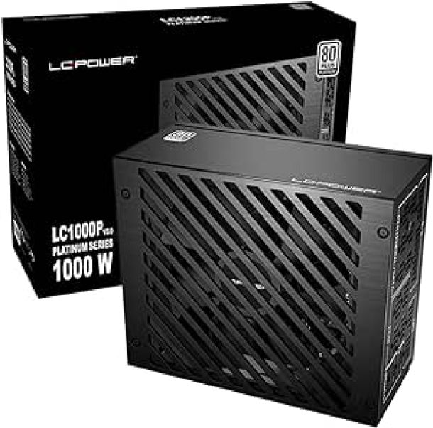 LC-POWER LC1000P V3.0 1000W Gaming Alimentatore modulare, certificato 80+ Platinum e CE/TÜV, ventola 135 mm, compatibile ATX 3.0 e PCIE 5.0