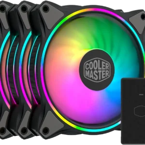 3 ventole Cooler Master MasterFan MF120, ARGB a doppio anello, sensore inceppo, riduzione vibrazioni, telecomando