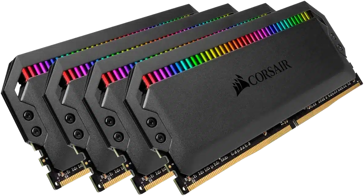 64 GB RAM DDR4 (4 x 16 GB) 3600 Mhz, Corsair Dominator Platinum RGB, colore nero