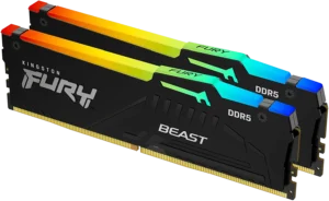 64GB Kingston Fury Beast DDR5 RGB (2x32GB) 5600MT/s DDR5 CL40