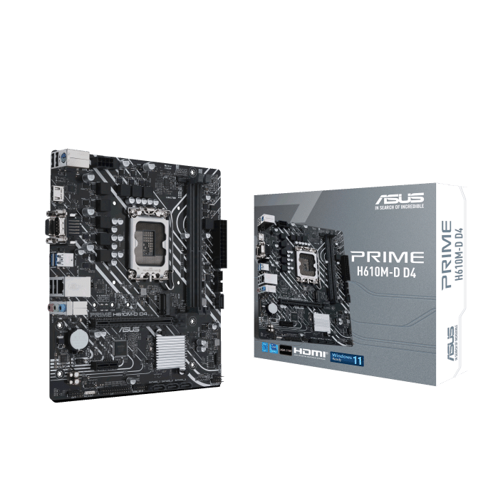 ASUS PRIME H610M-D D4, mATX, LGA 1700, DDR4, PCI 4.0