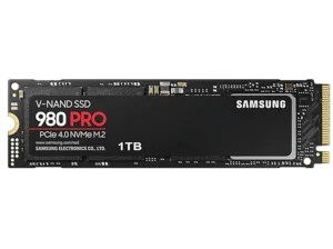 Samsung Memorie MZ-V8P1T0B 980 PRO SSD Interno da 1TB, compatibile con Playstation 5, PCIe 4.0 NVMe M.2, Nero
