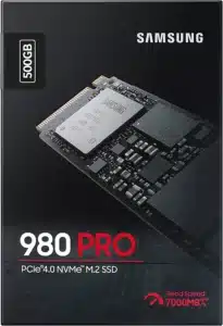 Samsung Memorie MZ-V8P500 980 PRO SSD Interno da 500GB, PCIe 4.0 NVMe M.2, Nero