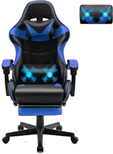 Sedia da Gaming Massaggiante Soontrans, colore Blu