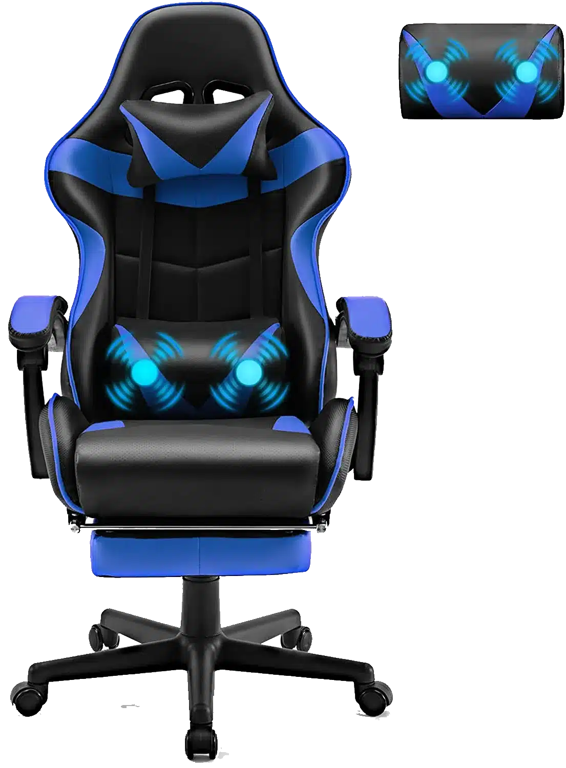 Sedia da Gaming Massaggiante Soontrans, colore Blu
