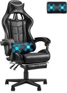 Sedia da Gaming Massaggiante Soontrans, colore Nero