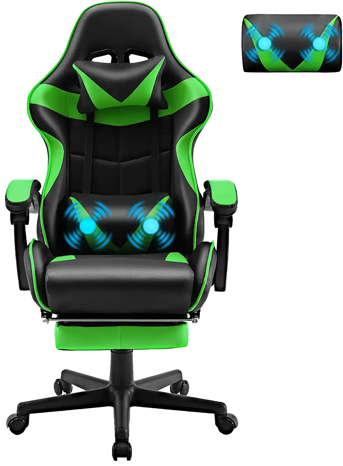 Sedia da Gaming Massaggiante Soontrans, colore Verde
