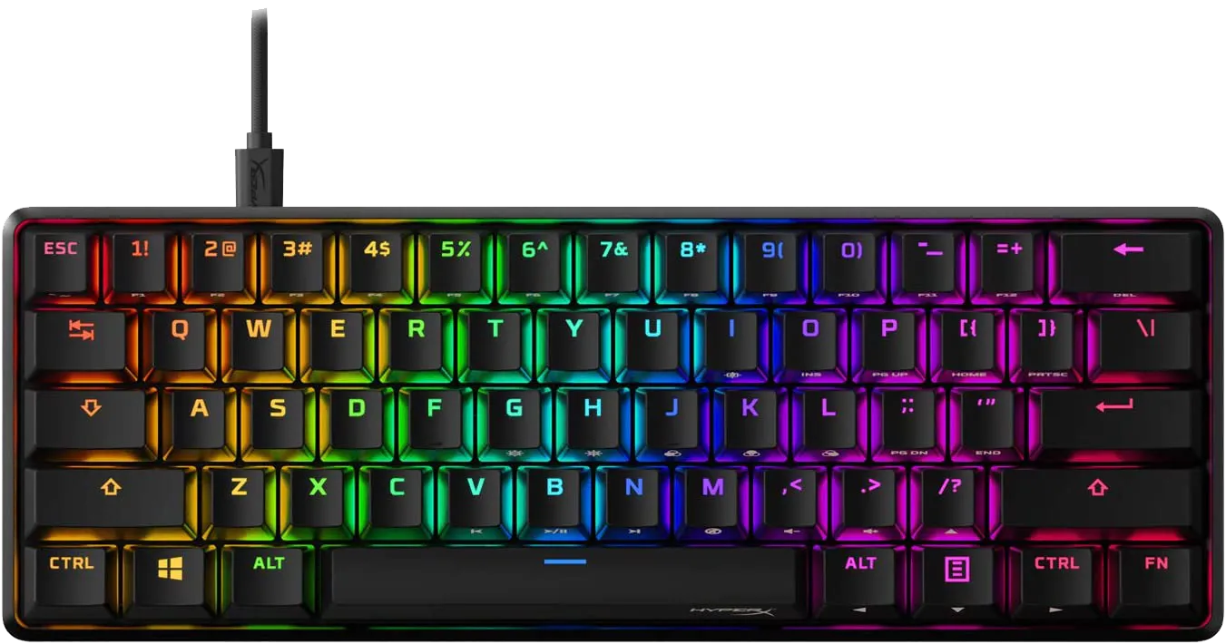 Tastiera Gaming HyperX Alloy Origins 60, meccanica, ultracompatta, copritasti in PBT double shot, RGB